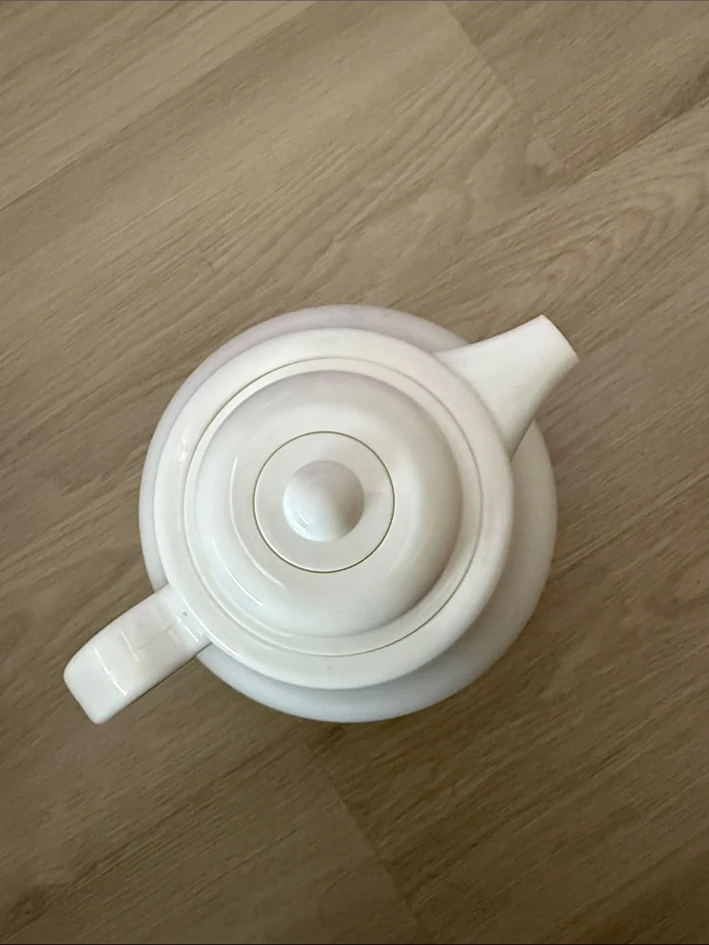 White Floral Insulated Thermos Jug with Green Trim